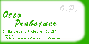 otto probstner business card